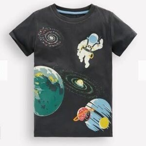 NWT! Mini Boden glow in the dark space tee